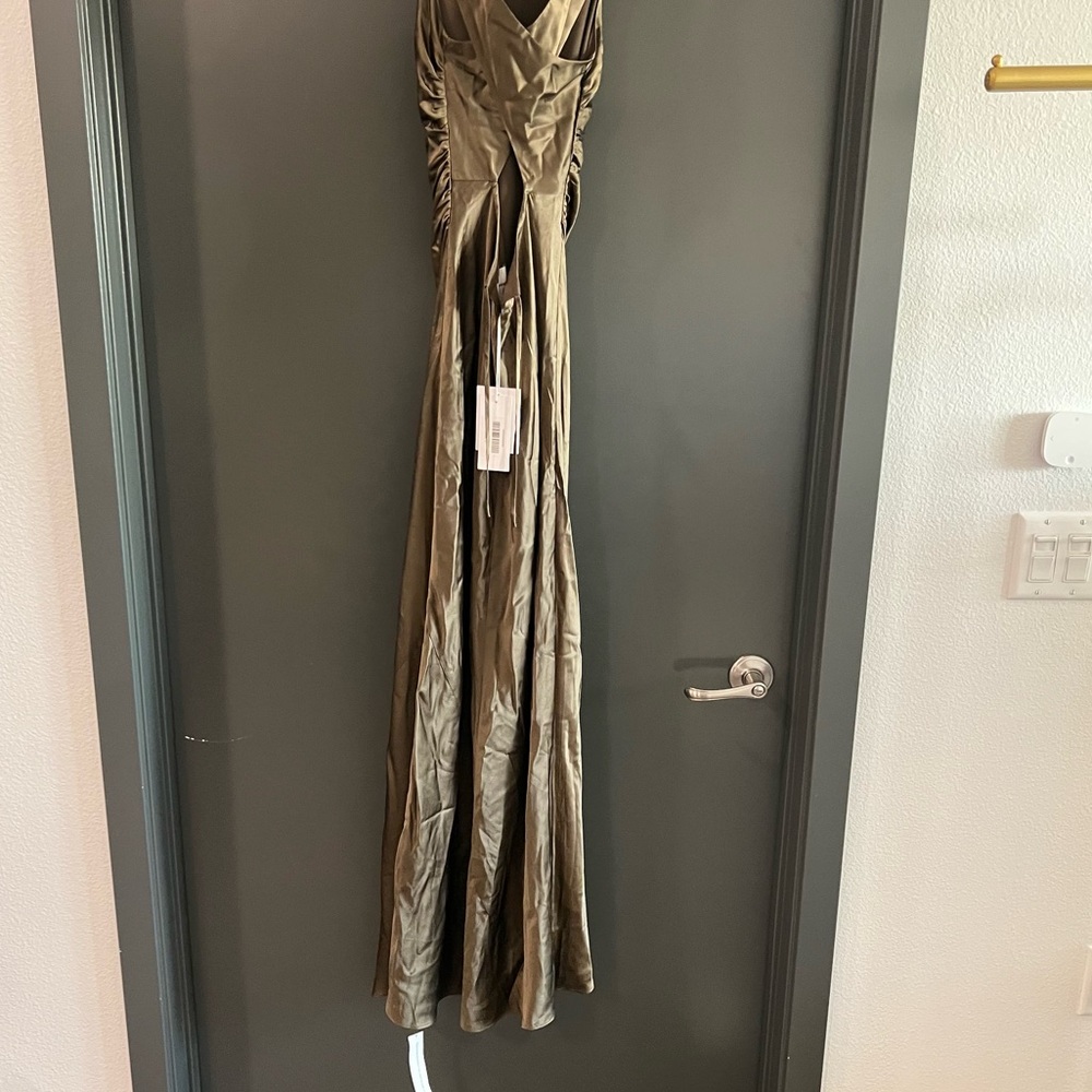 Reformation Anaiis Silk maxi Dress in Morel Size 0 - Picture 7 of 11